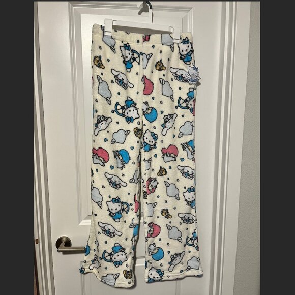 Forever 21 Sanrio Hello Kitty & Friends Cinnamoroll Fleece Pajama Pants Large - Picture 6 of 8